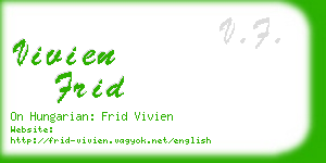 vivien frid business card